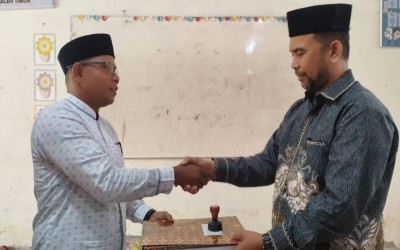 Nakhoda Baru MTsN 3 Aceh Timur: Estafet Kepemimpinan dari Husaini ke Syafrizal